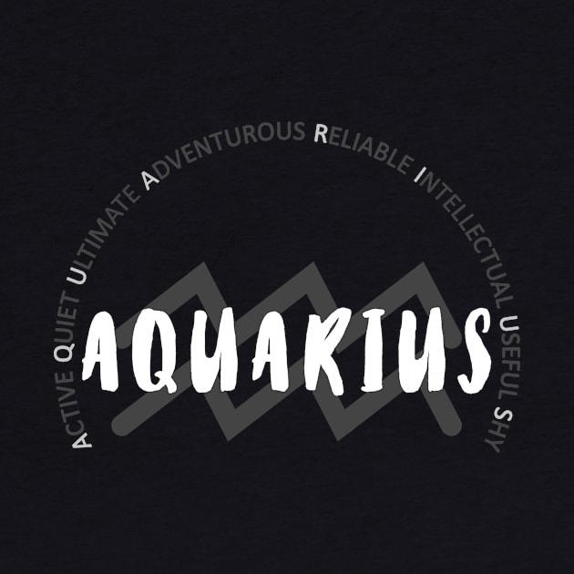 Aquarius Sign by LetsBeginDesigns